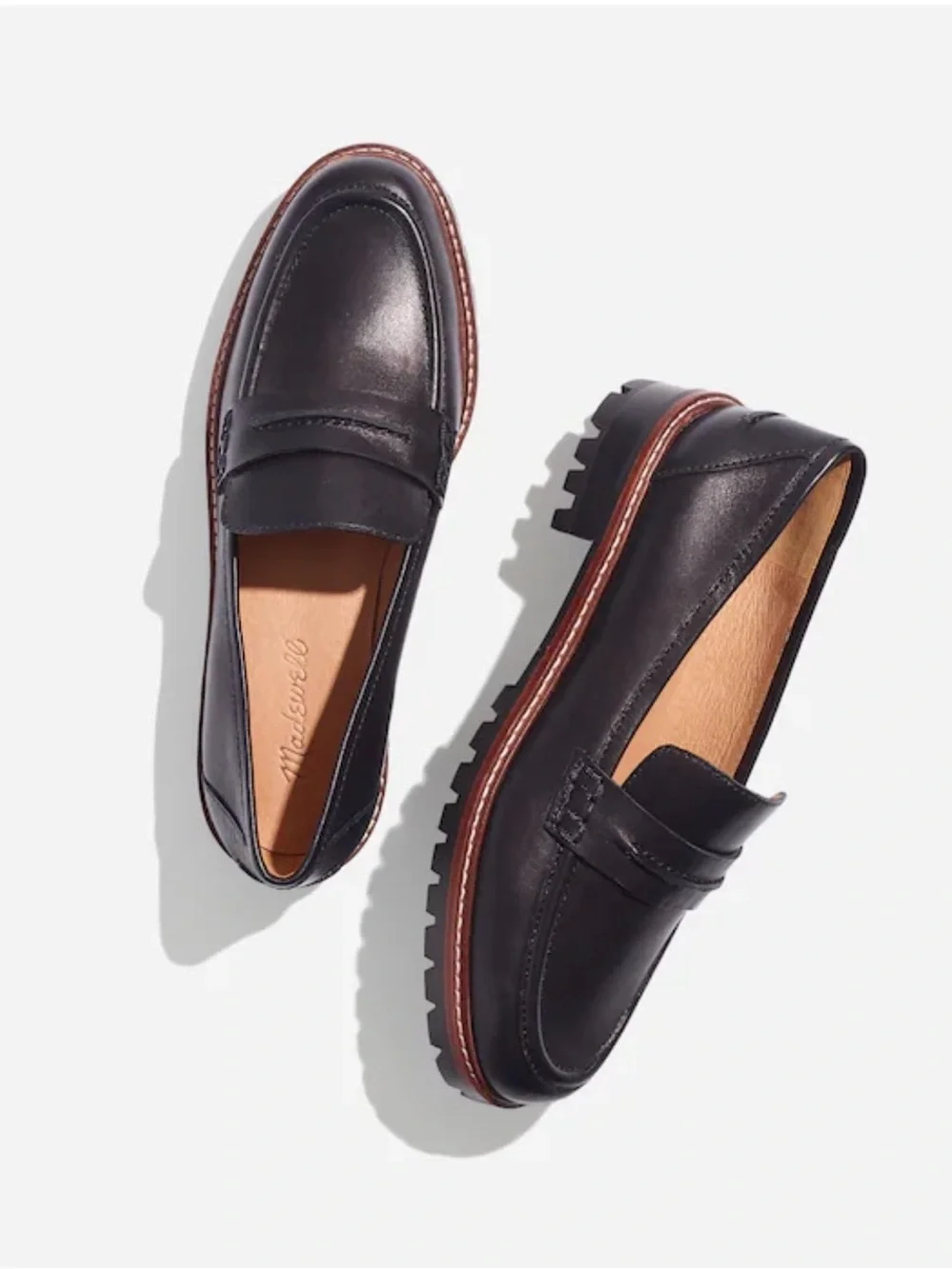 NWOT- Madewell- The Corinne Lugsole Leather Loafer. Size: 5.5